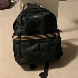 Black and gold striped Vintage Addidas Backpack